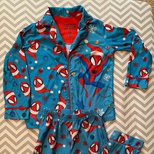 Marvel Spiderman Christmas Collared Set of PJs